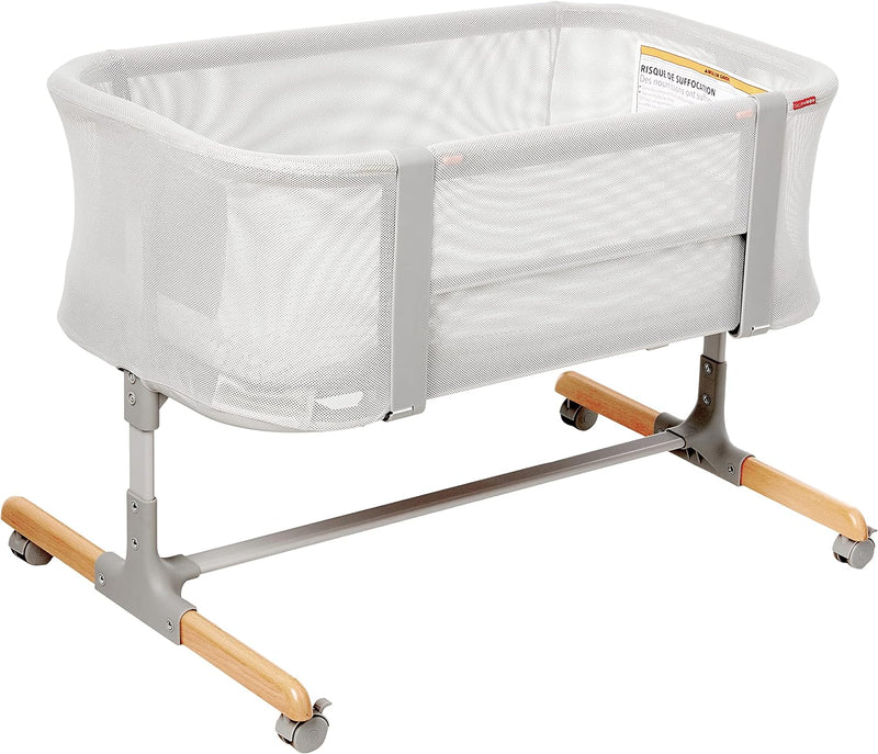 Baby Bassinet, Cozy Up 2-in-1 Bedside Sleeper & Bassinet, Grey D5557