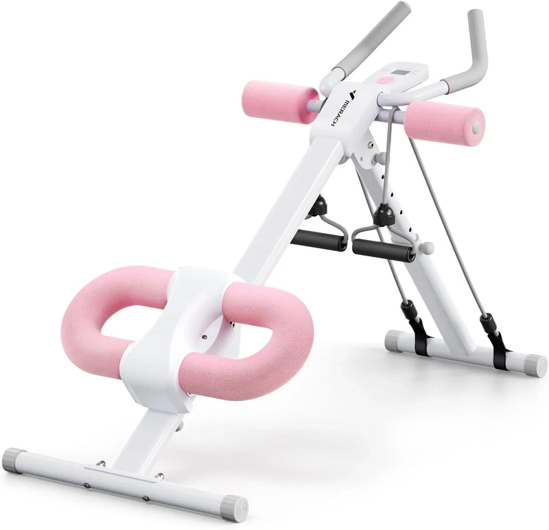 Ab Workout Equipment, Adjustable Ab Trainer Machine for Abs Workout at Home Gym, Foldable, Knee Protection, Abdominal Trainer for Stomach Workout T4164