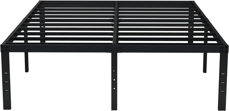 EMODA Queen Bed Frame No Box Spring Needed 18 Inch Heavy Duty Metal Tall Platform Bed Frame V2769
