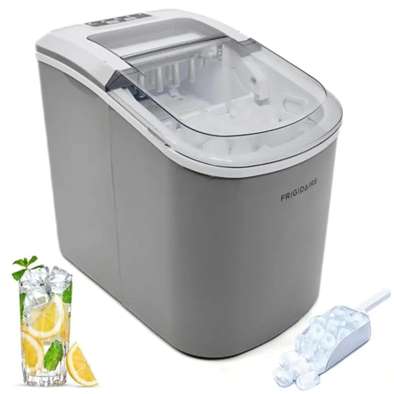 Compact desktop ice machine, capable of producing 26 pounds of ice per day, black color D9469