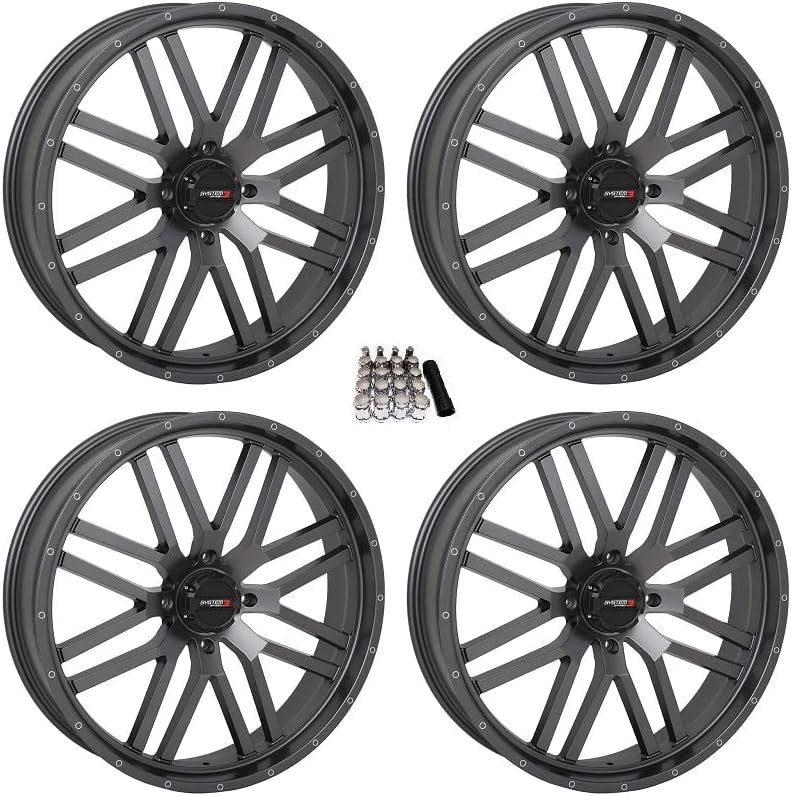 System 3 ST-3 Gunmetal UTV Wheels 22" RZR 1000 XP/Ranger XP 900/1000 B6679