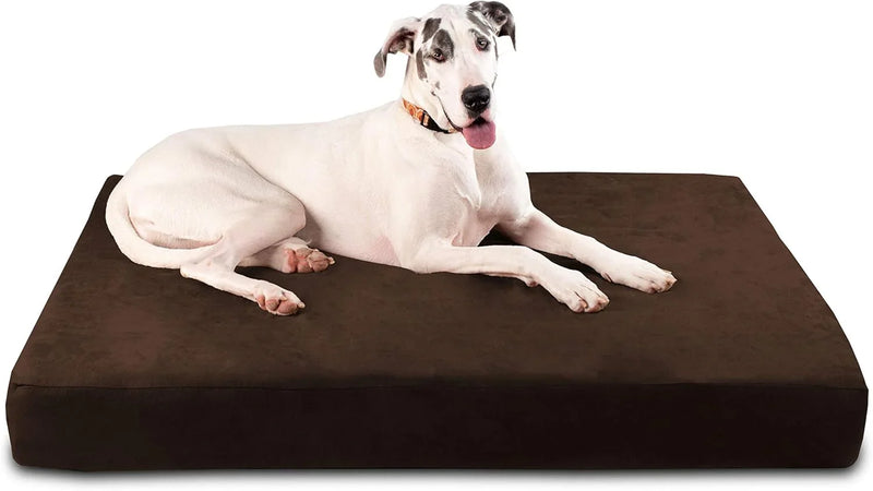 Fashion oversized dog bed (XL size, dark gray) - Thickness 7 inches, soft and comfortable, ergonomic cushion - Oversized dog bed - Durable and washable microfiber cover D3773