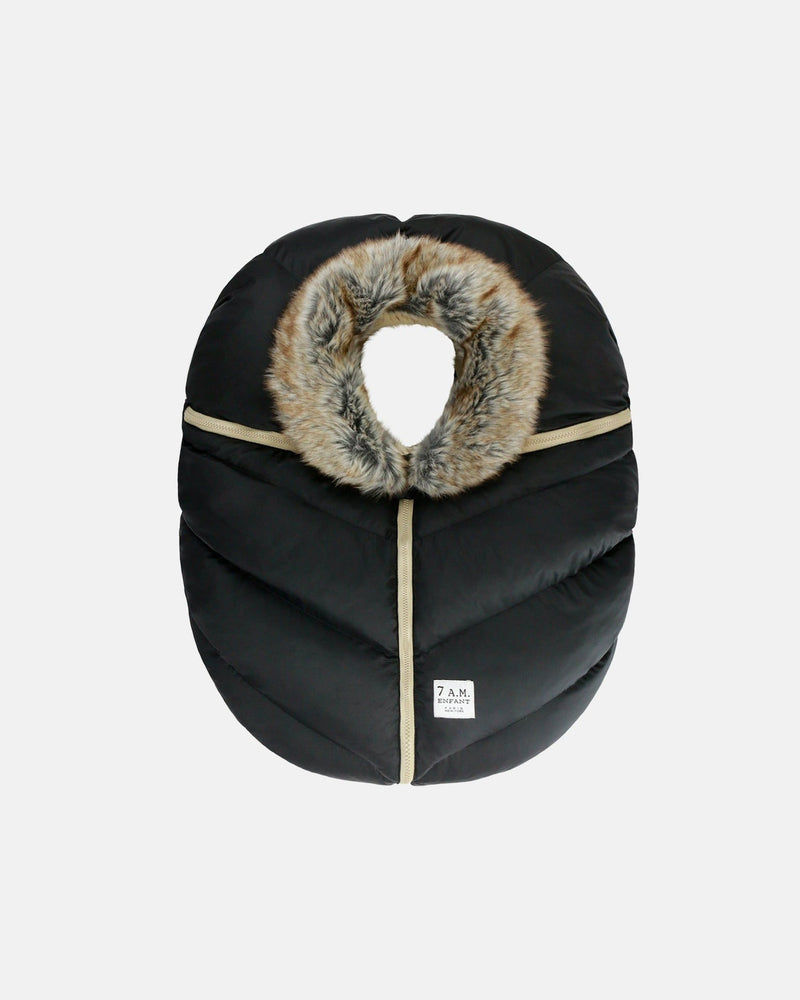 Enfant Car Seat Cocoon Black Faux Fur G2907