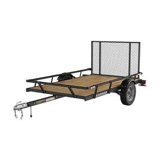 Karavan 5 ft. x 8 ft. Wood Floor Utility Trailer w Sliding Rail System D7322