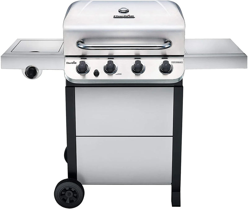 Char-Broil 463377319 Performance 4-Burner Cart Style Liquid Propane Gas Grill, Stainless Steel Z5740