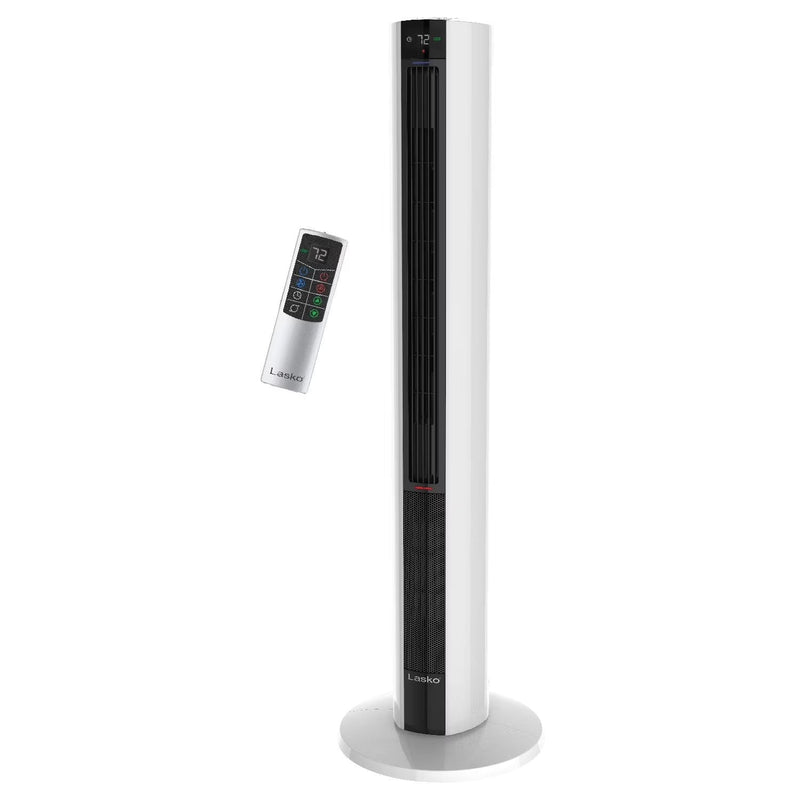 42 in 1500W All Season Tower Fan Space Heater with Timer and Remote, White, FH500 R8235
