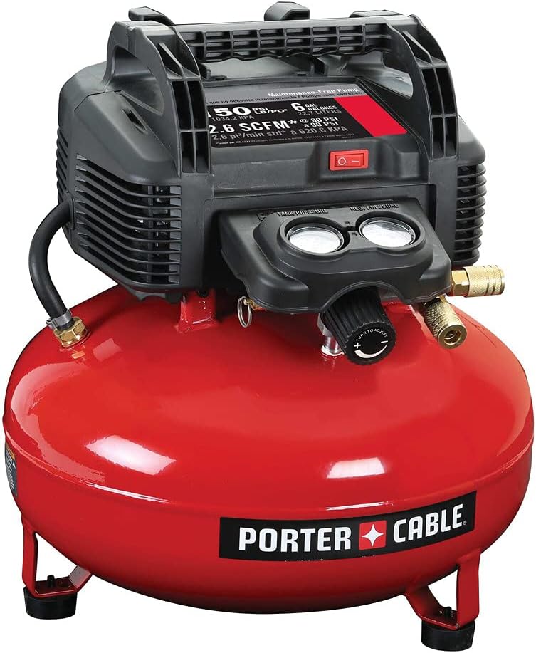 Air Compressor, 6-Gallon, Pancake, Oil-Free Y5278