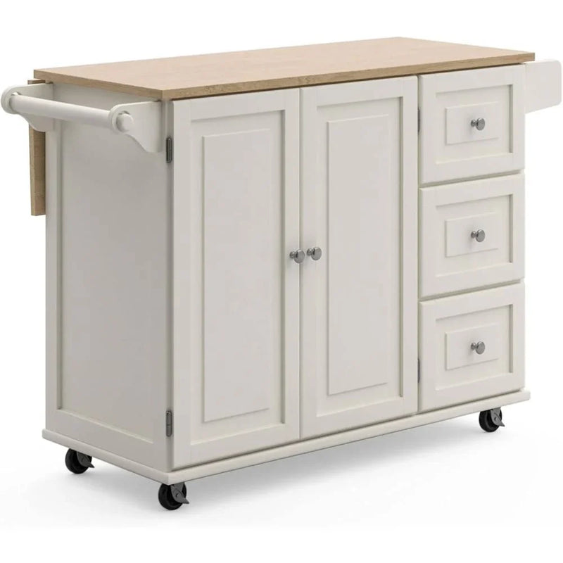 Homestyles Dolly Madison Mobile Kitchen Island Cart, Drop Leaf Breakfast Bar S1104