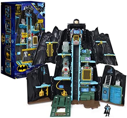 Bat-Tech Batcave, Giant Transforming Playset with Exclusive 4-- Figure and Accessories A2151