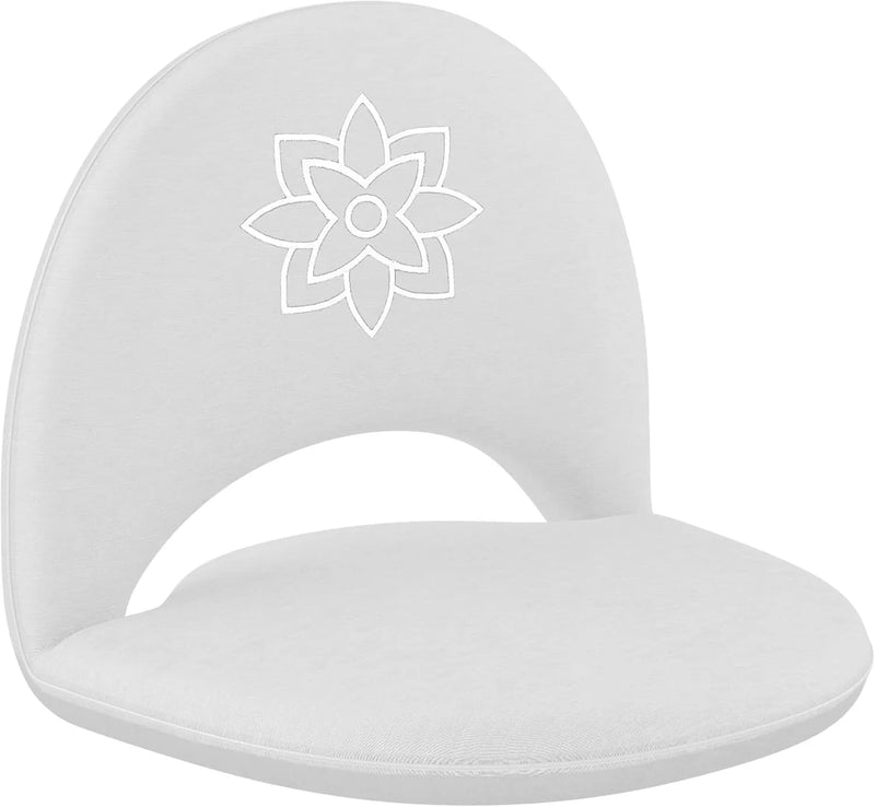 Mindful Modern Meditation Chair | Adjustable Floor Chair with Back Support | Padded Floor Seat for Posture Support and Comfort | Portable Folds Flat for Storage | Indoor/Outdoor Use | Slate Grey Q9855