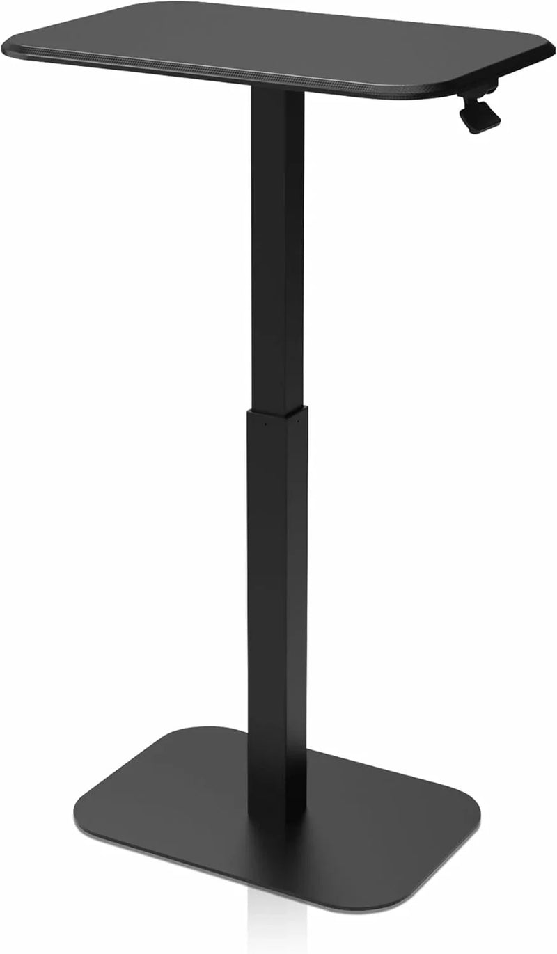 Adjustable height side table, a versatile decorative item suitable for both home and office settings. It features precise engineering for effortless height adjustment, ensuring excellent stability (white base and carbon fiber tabletop) T880