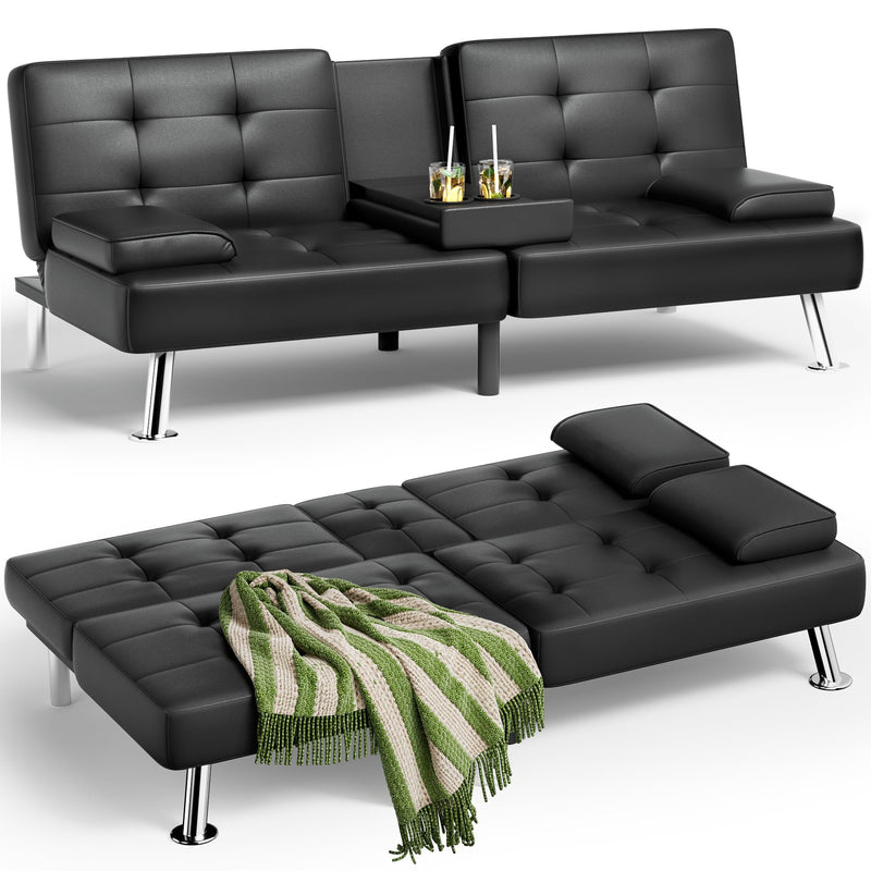 Modern Convertible Folding Futon Sofa Bed A4707