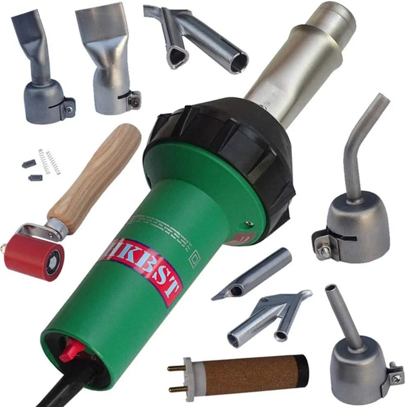 Hot Air Plastic Welder 110V 1600W Heat Gun Professional Welding Torch Gun for PVC, TPO, Vinyl Roof,Plastic Welding Kit with Welding Nozzles, Seam Rollers,All in one Plastic Welder Repair Kit M3336
