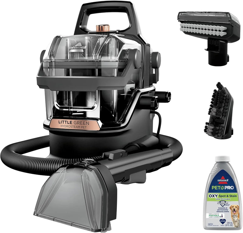 Green HydroSteam Multi-Purpose Portable Carpet and Upholstery Cleaner, Car and Auto Detailer, 3618, Black and Copper Harbor A5874