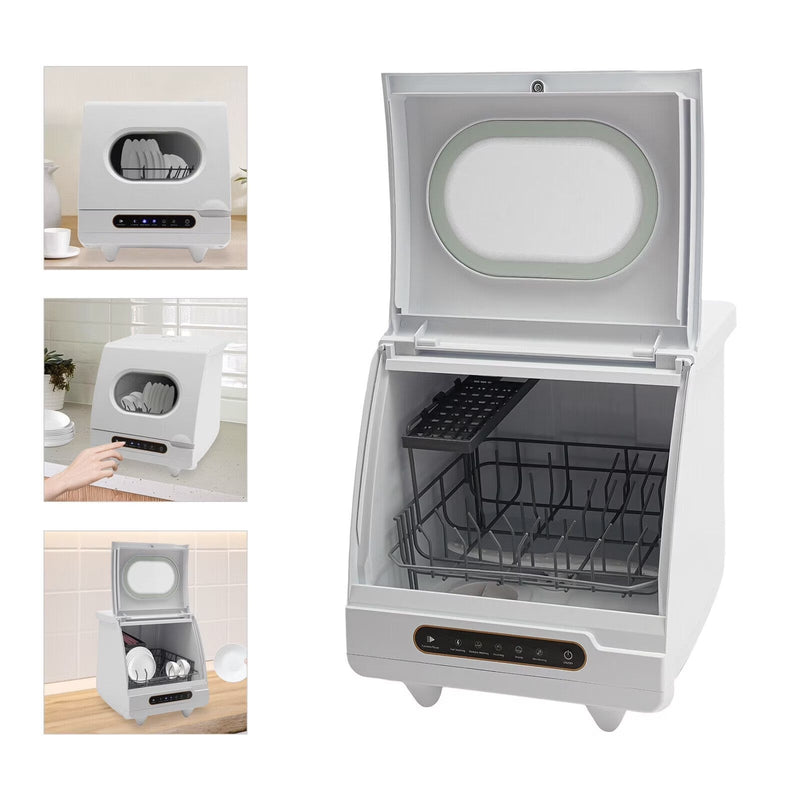 1200W mini Portable Countertop Dishwasher 360 Rotating Deep Cleaning Dishwasher U4966
