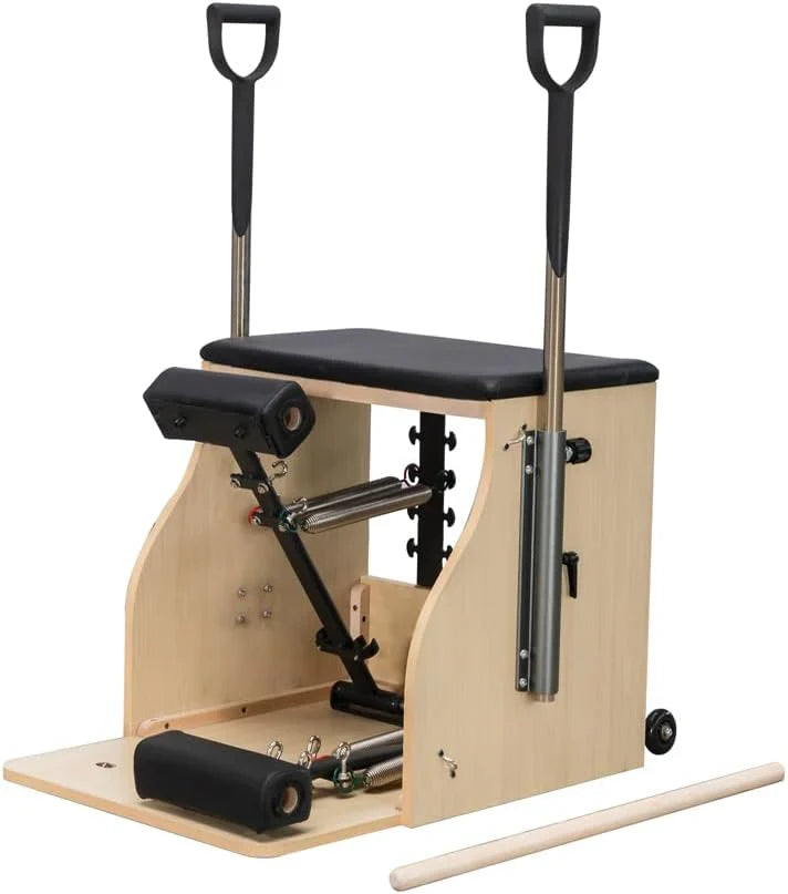 Pilates Chair, Split-Pedal Stability Combo Chair with Handles,Pilates Reformer Machine,Pilates Equipment for Home Or Studio Use D3925
