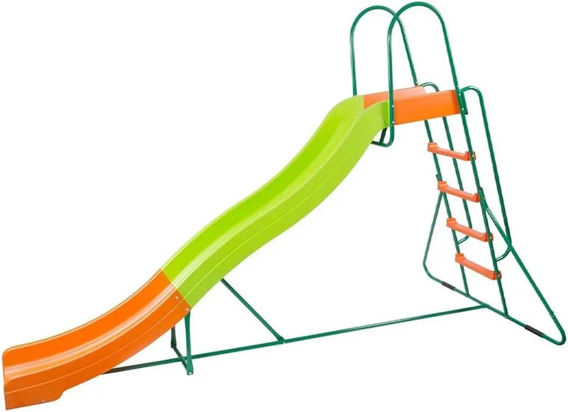 Outdoor Playground Slide, Big Backyard Freestanding Plastic Slide, 10 ft Outdoor Swing Set Slide for Kids Ages 4-8 B5393