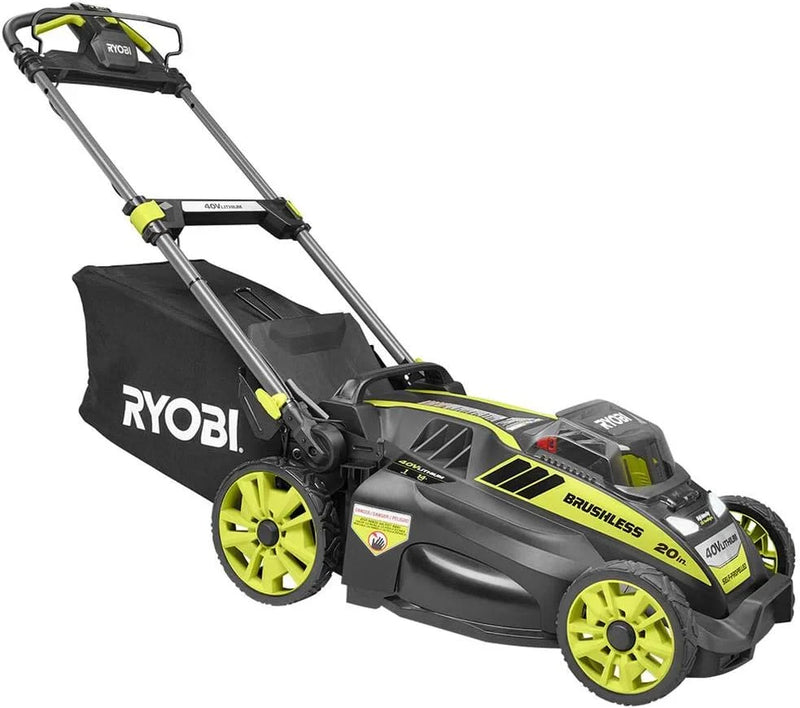 20" RY40190 40-Volt Brushless Lithium-Ion Cordless Battery Self Propelled Lawn Mower with 5.0 Ah Battery and Charger Included Z0863