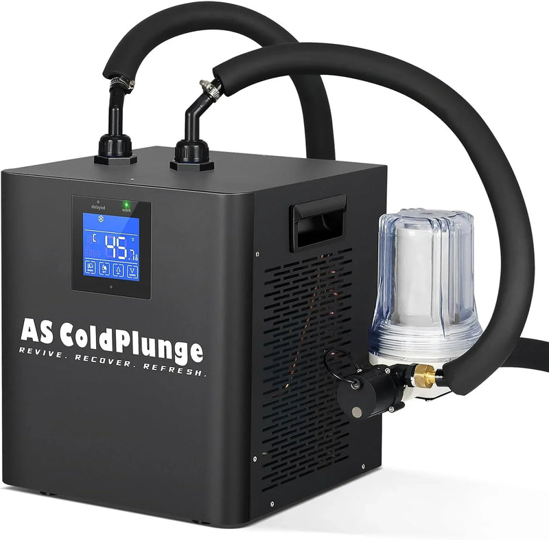 Ice Bath Water Chiller for Cold Plunge Tubs, 1/3 HP Upgraded Ice Bath Chiller with External Filter Water Pump, Ideal for Cold Plunge Recovery Ice Bath Tubs Home Use 110V Cooling Chiller X8596