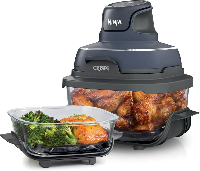 Air fryer can be used in conjunction with microwave ovens, refrigerators and dishwashers. It is made of non-toxic glass material and features a portable cooking system with a capacity of 4 gallons. It comes with 6 glass containers and a sealing lid X9563