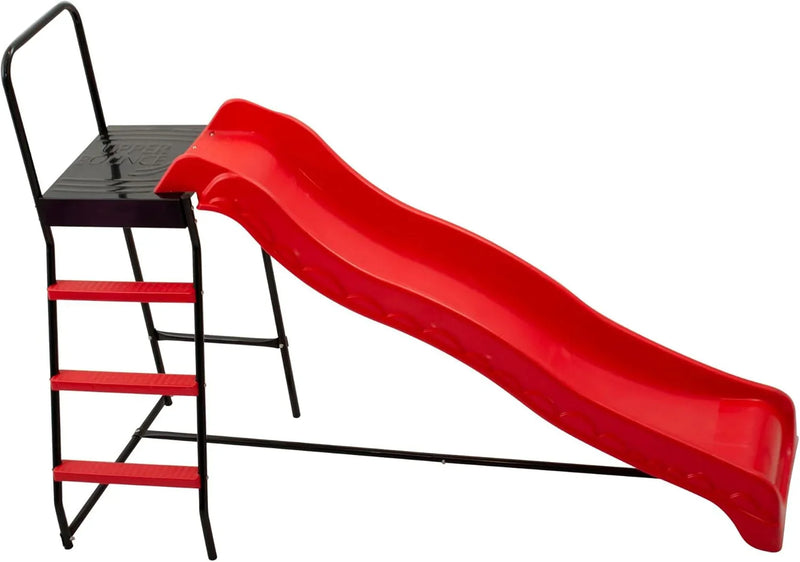 Trampoline Step N Slide | Fun Indoor & Outdoor Ladder and Wave Slide Set – Perfect for Round or Rectangle Trampolines with or Without Net B6339
