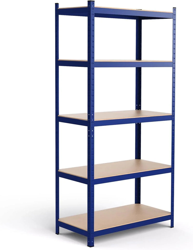 Five-tier storage rack 2920 pounds Heavy-duty shelf Adjustable boltless storage rack Suitable for storage area storage rooms 108 inches wide x 18 inches deep x 72 inches high D5541