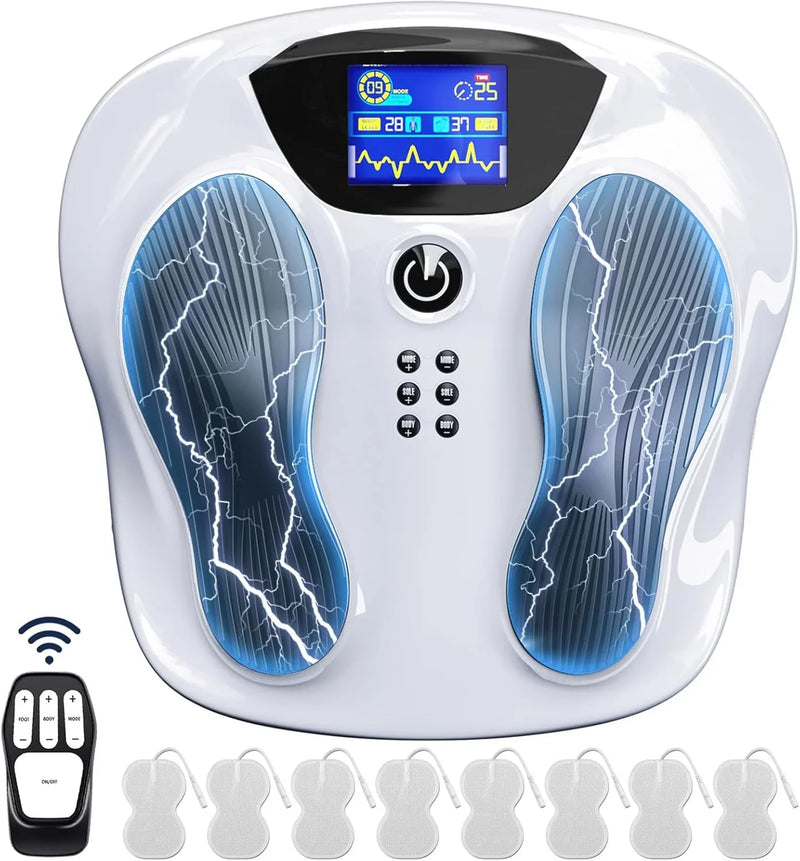 Professional Edition Foot Neuromuscular Stimulator, an electric stimulation/percutaneous nerve electrical stimulation foot massager used to relieve pain caused by nerve disorders and promote blood circulation in the legs. TENS Muscle R9286