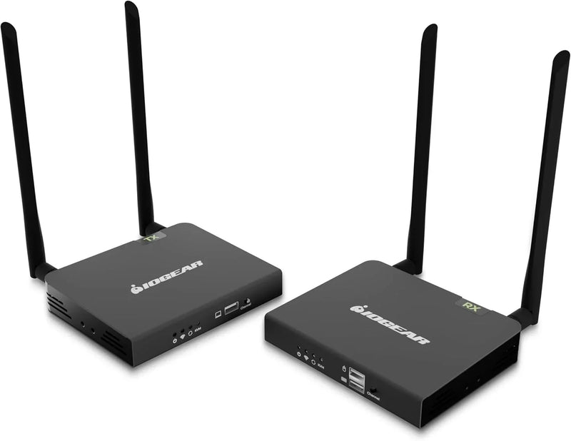 Wireless 4K HDMI Video Extender Transmitter and Receiver Kit (with keyboard and mouse control) - Wireless channel pairing - 4K 60Hz, maximum transmission distance up to 165 feet, equipped with HDMI local output interface T8806