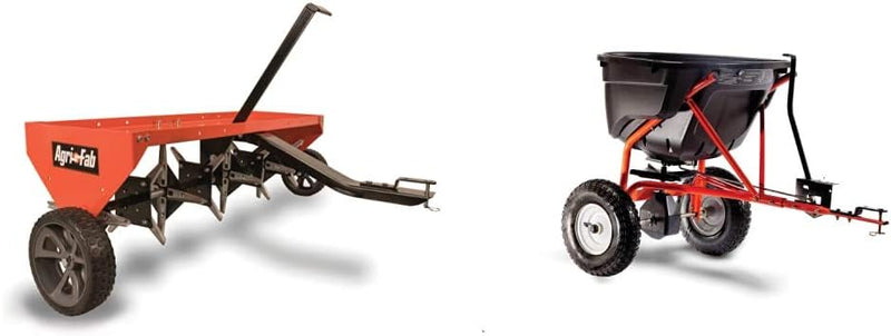48" Tow Behind Lawn Plug Aerator with Universal Hitch; Designed to Pull Behind Lawn & Garden Tractors W0355