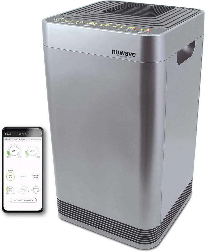 Whole-house air purifier, Ospip intelligent air purifier, equipped with a five-level tower structure filter, air quality and odor sensors, bedroom sleep mode, can remove 99.99% of dust, smoke, pollen and allergens. P8297