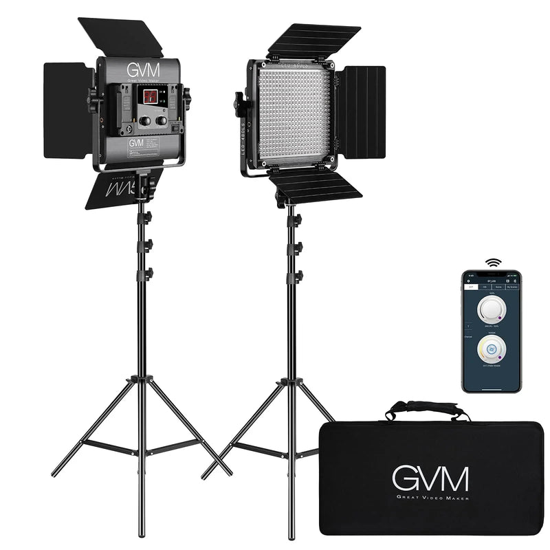 2 Pack LED Video Lighting Kits with APP Control J1141