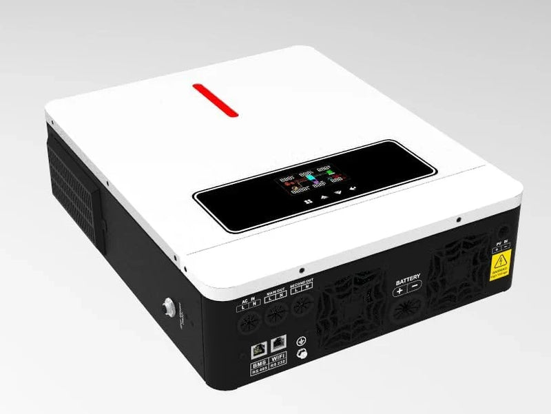 3600W Hybrid Pure Sine Wave Power Inverter with 120A MPPT Solar Charger .dc 24V to ac 110v 60HZ Solar Converter for Home,Car ＆Cabin (DC24V(Range20V-30V) 3600VA) K5206