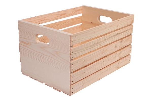 Solid Pine Wood Storage Crate, 20-in K8074