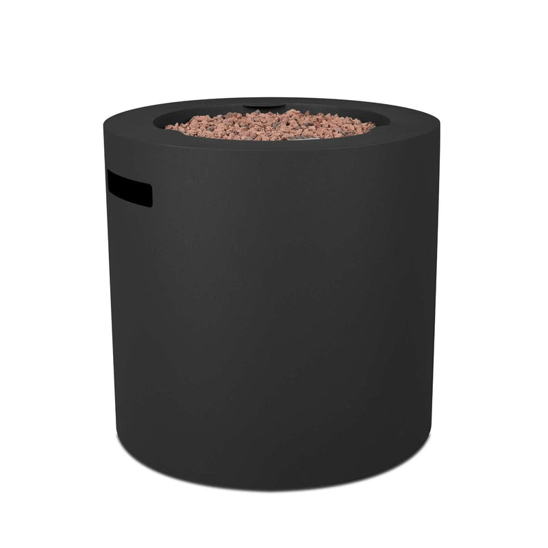 Aegean Steel Propane Fire Pit Hidden Tank in Black, 24-in Q165