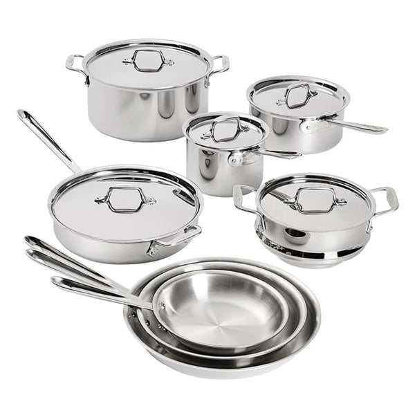 All-Clad D3 Stainless 3-Ply Bonded Cookware, 13-pieces Z9538