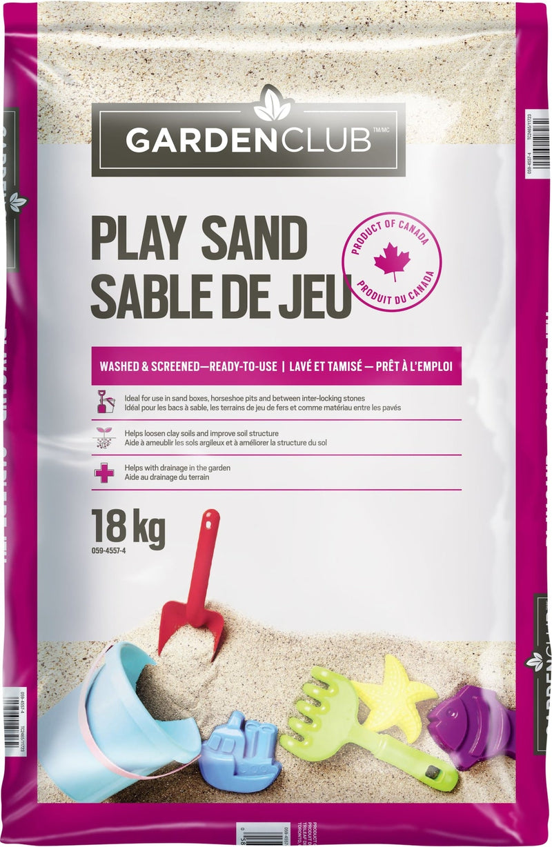 All Purpose Fine Granulated Washed Sandbox Play Sand, 18-kg A7984