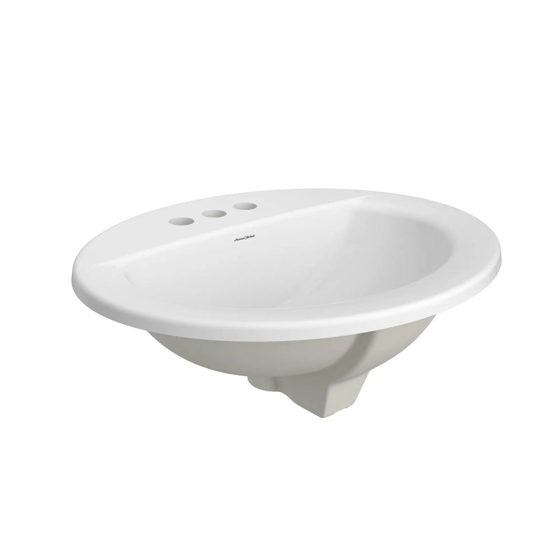 Colony Oval 4-in Center Drop-In Bathroom Sink/Basin, White 20.5x17.5-in C6731