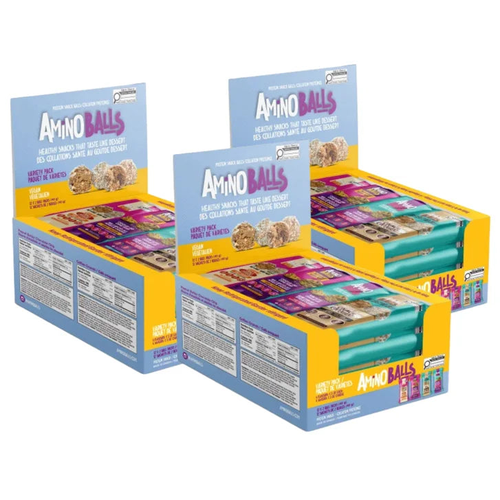 Amino Balls Vegan Protein Variety Pack, 36 x 40 g B943