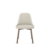 Harper Upholstered Dining Chair, Boucle Polyester Fabric & Bronze Metal Frame