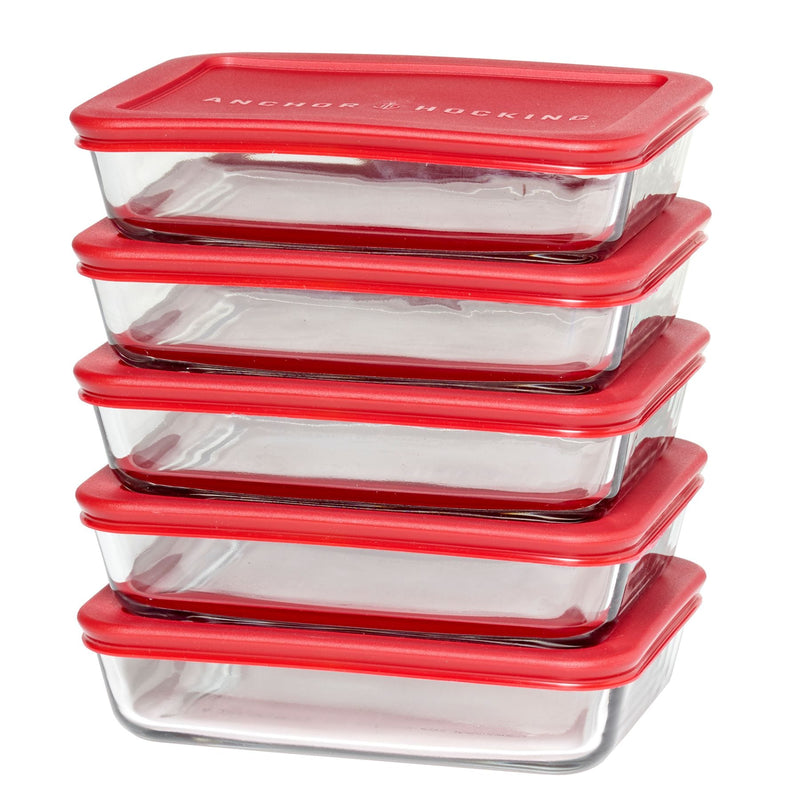 Glass Meal Prep Food Storage Container Set, 10-pc J282
