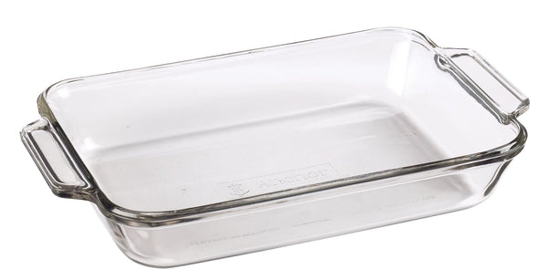 Glass Rectangular Utility Dish, 2-L L7641