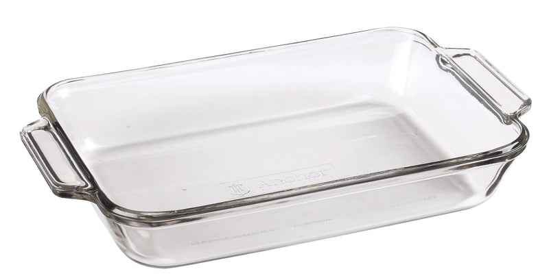 Glass Rectangular Utility Dish, 2-L L7641
