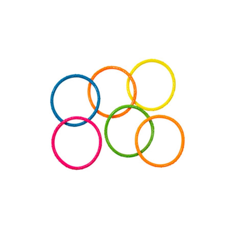 Multi-Coloured Neon Dive Rings, 6-pcs, Ages 5+ O5512