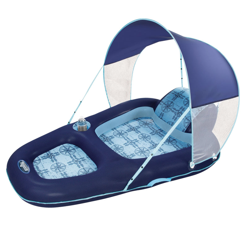 Aqua Luxury Inflatable Pool/Water Lounge with Removable Canopy, UPF 50, Ages 15+ Z9865