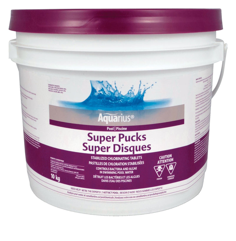 Super Pucks Stabilized Chlorine Pool Pucks, 10-kg F1538