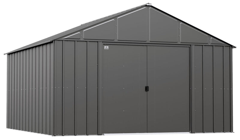 Classic 12x12-ft Charcoal Corrosion-Resistant Metal Shed P7797
