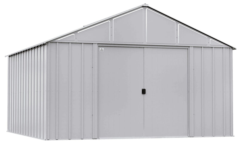 Classic 12x12-ft Flute Grey Steel Storage Shed R3506