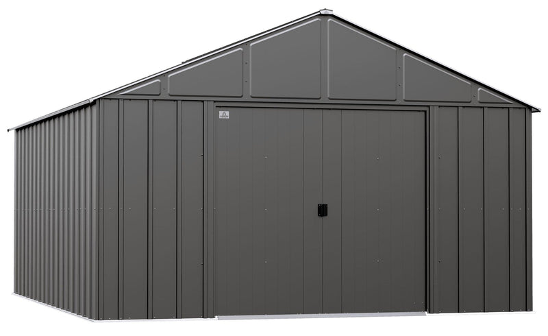 Classic 12x14-ft Charcoal Corrosion-Resistant Metal Shed O5752