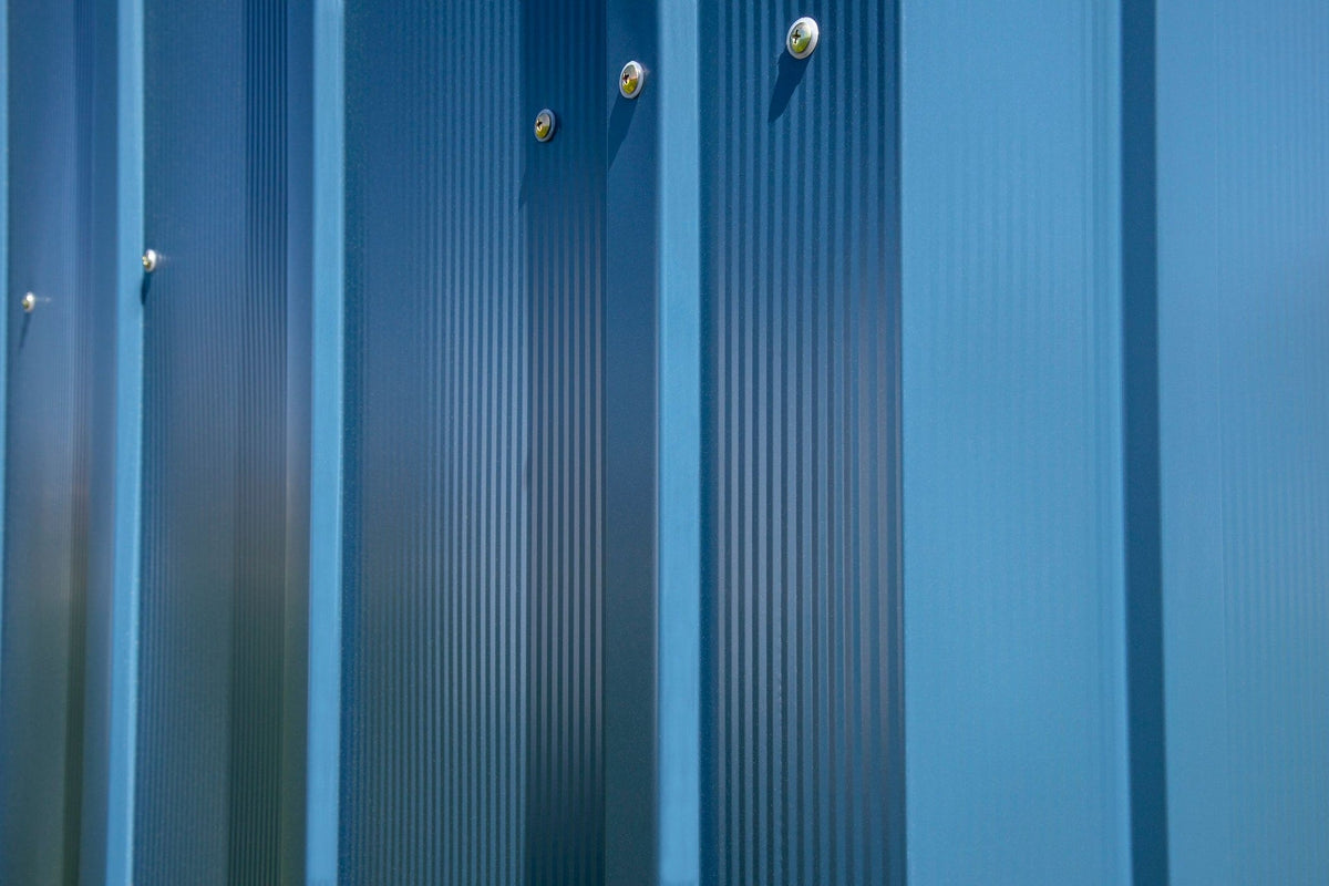 Classic 12x17-ft Blue Grey Corrosion-Resistant Metal Shed