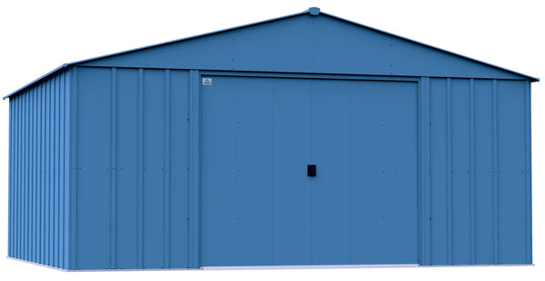 Classic 14x12-ft Blue Grey Corrosion-Resistant Steel Shed F9273